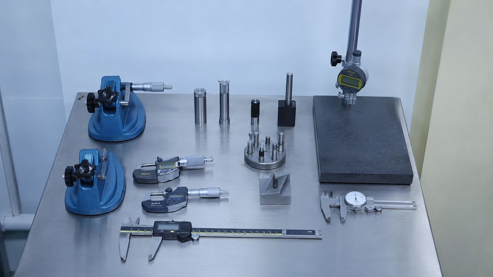 Micrometers calipers and gauges for CNC part inspection
