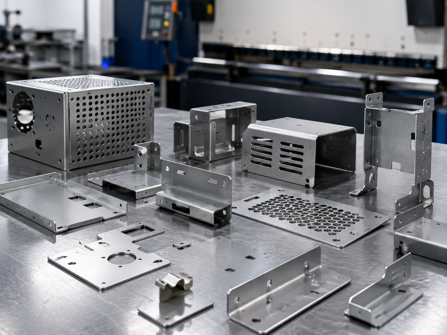 Sheet metal fabrication parts including brackets covers panels and formed metal components