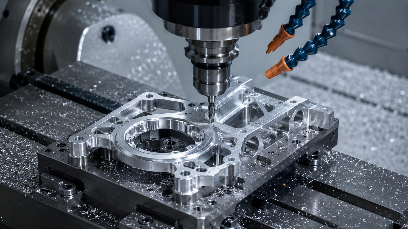 CNC machining process for drone gimbal aluminum part
